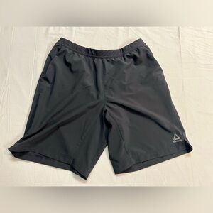 Reebok Speedwick Mens Black Athletic Shorts Size Medium Training Gym Running